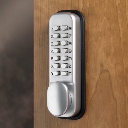CQR SBL300/S Push Button Lock | Traditional Code | Knob | Satin Chrome | 3 - 7 Digits (LEAD TIME: 2-3 DAYS) - Image 2