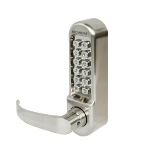 CQR SBL365P/S Push Button Lock | Easy Code | Lever | Satin Chrome | 1 - 11 Digits (LEAD TIME: 2-3 DAYS)