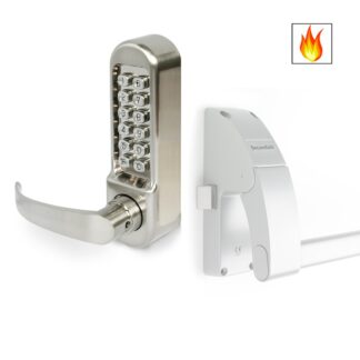 CQR SBL369S/P Push Button Lock | Easy Code | Lever | Satin Chrome | 1-10 Digits | Use with SED991 and SED993 (LEAD TIME: 2-3 DAYS)
