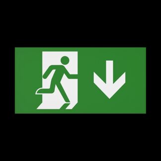 CQR SE/4/LEG/D Emergency Legend for Slim Exit Box, Arrow Down (LEAD TIME: 2-3 DAYS)