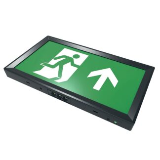 CQR SE/4/M/BK/865 LED Emergency Slimline Exit Box c/w Arrow Up Legend - Black (LEAD TIME: 2-3 DAYS)
