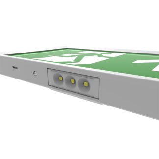 CQR SE/4/ST/WH/865 LED Emergency Slimline Exit Box - SELF-TEST- c/w Arrow Up Legend - White (LEAD TIME: 2-3 DAYS)