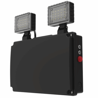 CQR TS/4/NM/BK/865 BLACK - Emergency LED Twin Spot, 2x250lm, IP65 (LEAD TIME: 2-3 DAYS)