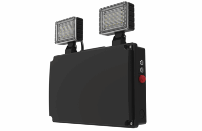 CQR TS/4/NM/BK/865 BLACK - Emergency LED Twin Spot, 2x250lm, IP65 (LEAD TIME: 2-3 DAYS)