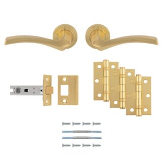 Carlisle Brass UDP008SB/INTB Sines Latch Pack - Ultimate Door Pack-Satin Brass (LEAD TIME: 2-3 DAYS)