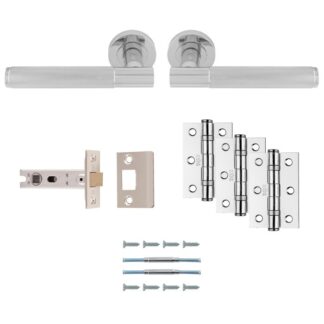 Serozzetta UDP010CP/INTB Lagos Latch Pack - Ultimate Door Pack - Polished Chrome (LEAD TIME: 2-3 DAYS)