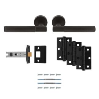 Serozzetta UDP010MB/INTB Lagos Latch Pack - Ultimate Door Pack - Matt Black (LEAD TIME: 2-3 DAYS)