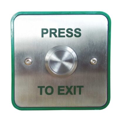 CQR XB/SS/PTE/GBB Stainless Steel Button With Green Backbox  (LEAD TIME: 2-3 DAYS) - Image 2
