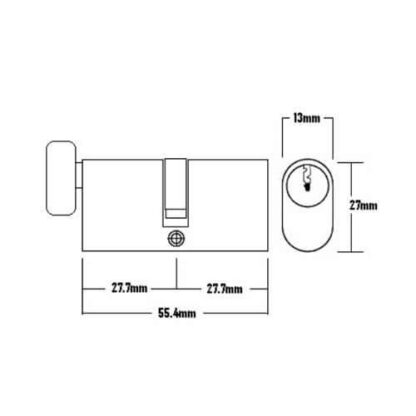 Cisa Oval Key and Turn Cylinders for Patio Doors - Image 2