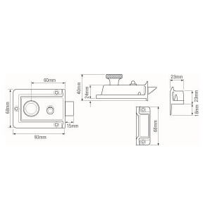 Union 1022 Traditional Non Deadlocking Nightlatch (case only) - Image 2