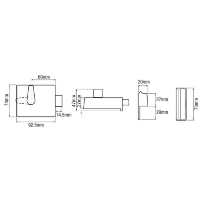 Union 1148 Deadbolt Rim Nightlatch (case only) - Image 2