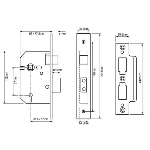 Union 2201 Non British Standard 5 Lever Mortice Sashlock - Image 12