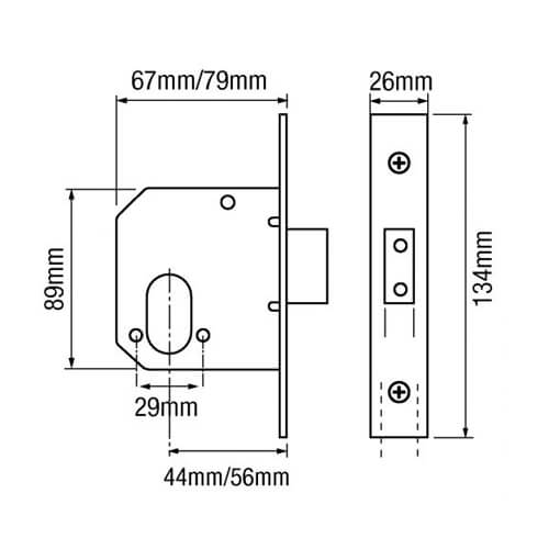 Era 223/323 Dual Profile Mortice Deadlock - Image 2