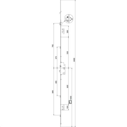 Maco Z-TS Latch Deadbolt 4 Rollers Flat 16mm Faceplate Multipoint Door Lock - Key Wind - Image 2