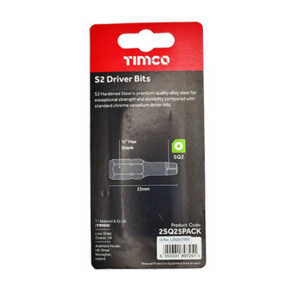 Square Driver Bit 25mm (10 Pieces) - Image 2