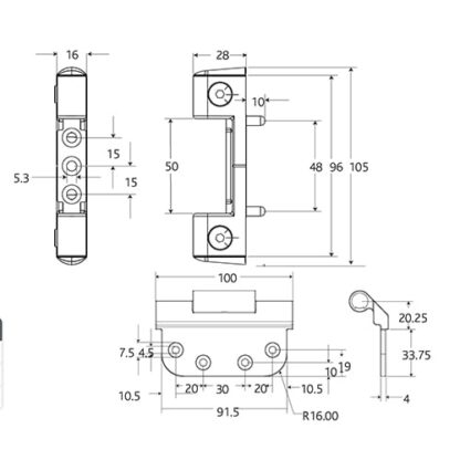 Fab and Fix Haven Intelligent Strength Hinges for Composite or Timber (4R16 version) - Image 2