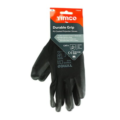 Durable Grip Gloves PU Coated Polyester - Image 3