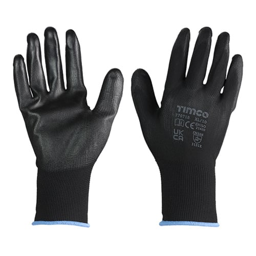 Durable Grip Gloves PU Coated Polyester - Image 5