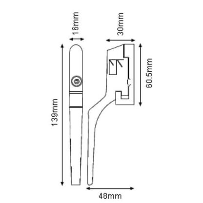 Era Locking Casement Window Handle - Image 3