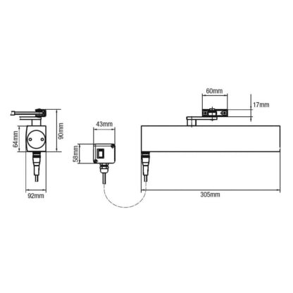 Briton 9963/01 Size 3 Overhead Electromagnetic Door Closer - Image 2