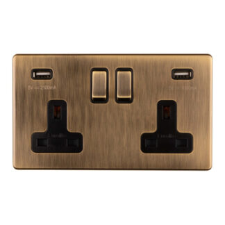 Eurolite AB2USBB 2-Gang USB Socket (LEAD TIME: 2-3 DAYS)