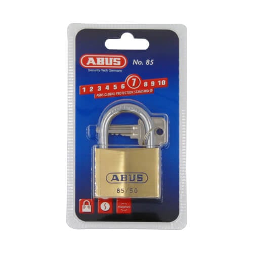 Abus 85 Series 50mm Open Shackle Brass Padlock - Image 2