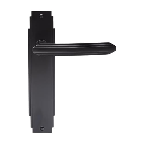 Carlisle Brass ADR012MB Art Deco Lever On Latch Backplate (LEAD TIME: 2-3 DAYS)