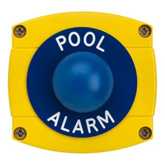 CQR AEB47 IP66 Yellow/Blue Surface Box With Momentary Blue Dome - Legend "Pool Alarm" (LEAD TIME: 2-3 DAYS)