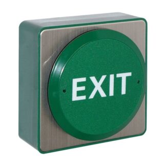 CQR AEB510 Surface Mounted Request To Exit Large Green Disc Button - Legend "Exit" - Green (LEAD TIME: 2-3 DAYS)