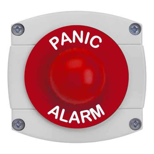 CQR AEB52 IP66 Grey/Red Surface Box With Momentary Red Dome - Legend "Pool Alarm" (LEAD TIME: 2-3 DAYS)