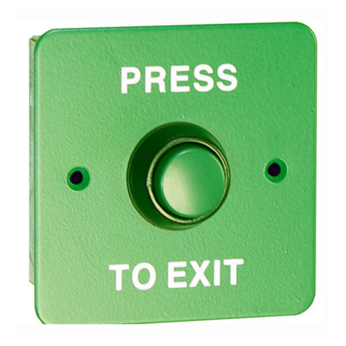 CQR AEB7 Flush Request To Exit Heavy Duty Green Button - Legend "Press To Exit" - Green (LEAD TIME: 2-3 DAYS)