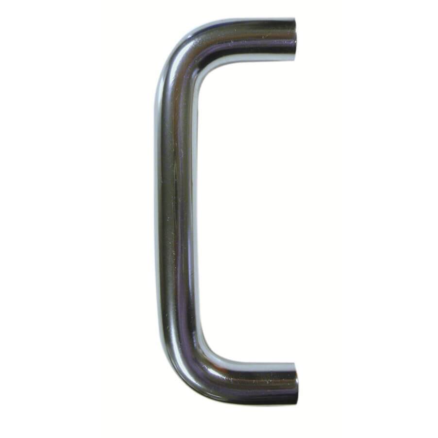 Round Bar D Pull Handles Bolt Through Fixing Satin Aluminium - Image 2