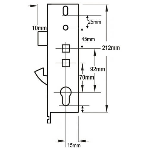 Yale Asgard Copy Multipoint Gearbox - Lift Lever or Double Spindle - Image 2