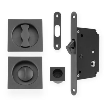 Alexander & Wilks AW111RDBZPVD Sliding Door Lock Set Square Roses Radius Forend & Strike (LEAD TIME: 2-3 DAYS)
