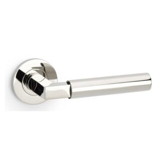 Alexander & Wilks AW201PNPVD Hurricane Plain Lever On Round Rose - Polished Nickel PVD (LEAD TIME: 2-3 DAYS)