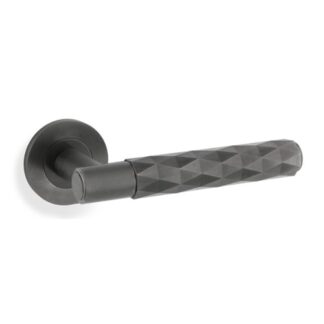 Alexander & Wilks AW226DBZPVD Spitfire Lever Diamond Cut On 50 x 6mm Rose - Dark Bronze PVD (LEAD TIME: 2-3 DAYS)