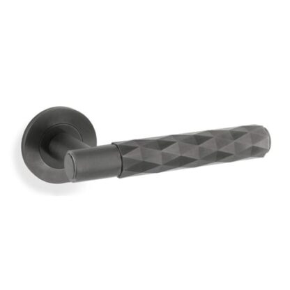 Alexander & Wilks AW226DBZPVD Spitfire Lever Diamond Cut On 50 x 6mm Rose - Dark Bronze PVD (LEAD TIME: 2-3 DAYS)