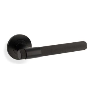 Alexander & Wilks AW240BL Knurled Kingstone Lever On Round Rose (LEAD TIME: 2-3 DAYS)