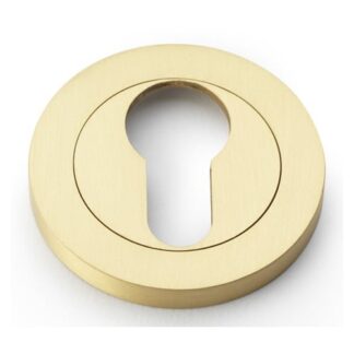 Alexander & Wilks AW390SB Concealed Fix Escutcheon Euro Profile - Satin Brass (LEAD TIME: 2-3 DAYS)