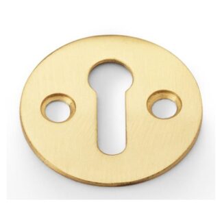 Alexander & Wilks AW399SB Victorian Standard Profile Escutcheon - Satin Brass (LEAD TIME: 2-3 DAYS)
