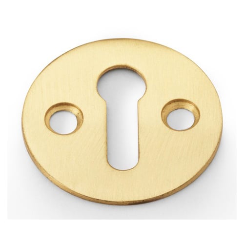 Alexander & Wilks AW399SB Victorian Standard Profile Escutcheon - Satin Brass (LEAD TIME: 2-3 DAYS)