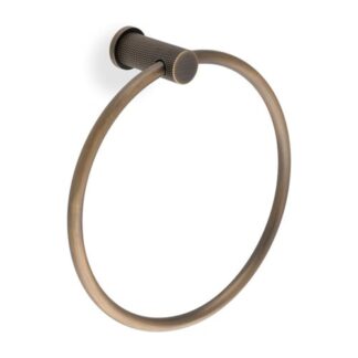 Alexander & Wilks AW451AB Brunel Diamond Knurled Towel Ring (LEAD TIME: 2-3 DAYS)