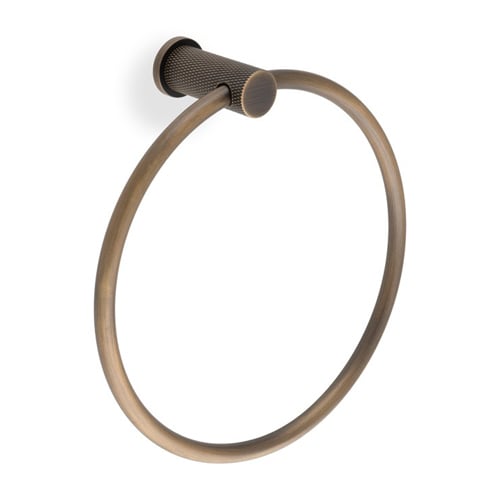 Alexander & Wilks AW451AB Brunel Diamond Knurled Towel Ring (LEAD TIME: 2-3 DAYS)