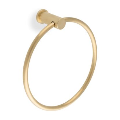 Alexander & Wilks AW451SBPVD Brunel Diamond Knurled Towel Ring (LEAD TIME: 2-3 DAYS)