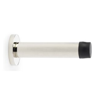 Alexander & Wilks AW616PN Cylinder Projection Door Stop On Rose - Polished Nickel (LEAD TIME: 2-3 DAYS)