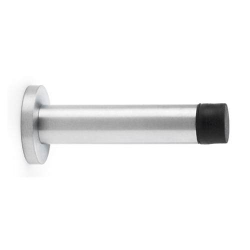 Alexander & Wilks AW616SC Cylinder Projection Door Stop On Rose - Satin Chrome (LEAD TIME: 2-3 DAYS)