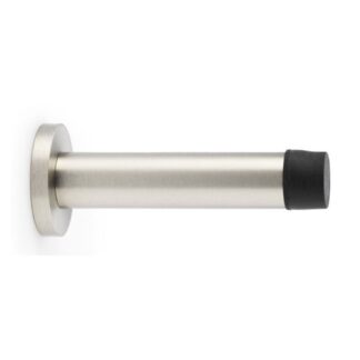 Alexander & Wilks AW616SN Cylinder Projection Door Stop On Rose - Satin Nickel (LEAD TIME: 2-3 DAYS)