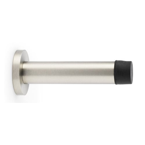 Alexander & Wilks AW616SN Cylinder Projection Door Stop On Rose - Satin Nickel (LEAD TIME: 2-3 DAYS)
