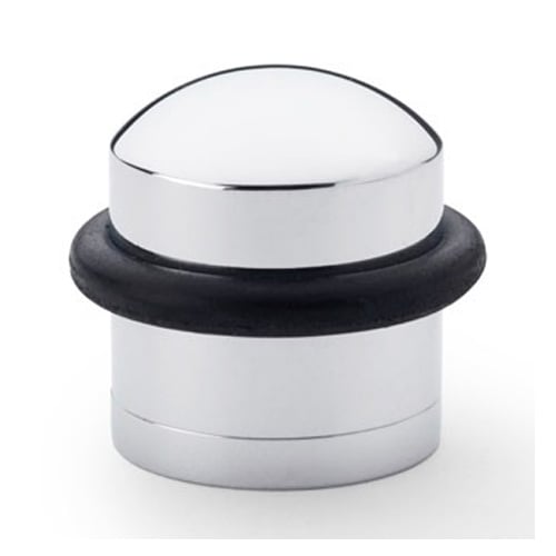 Alexander & Wilks AW638PC Dome Top Floor Mounted Door Stop - Polished Chrome (LEAD TIME: 2-3 DAYS)