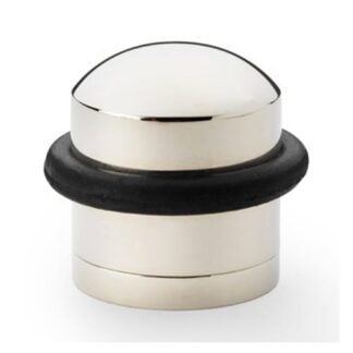 Alexander & Wilks AW638PN Dome Top Floor Mounted Door Stop - Polished Nickel (LEAD TIME: 2-3 DAYS)